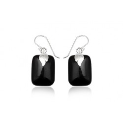 PENDIENTE PLATA ONIX