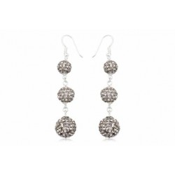 PENDIENTE PLATA CRISTAL