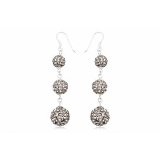 PENDIENTE PLATA CRISTAL