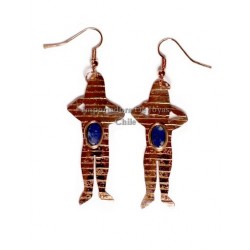 PENDIENTE  COBRE LAPIS LAZULI