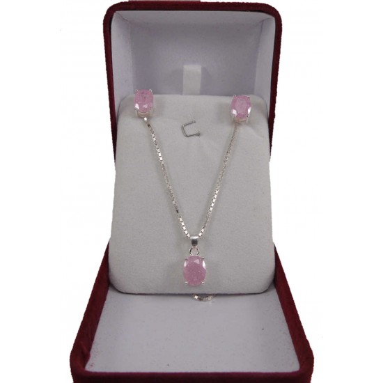 CONJUNTO PLATA CUARZO ROSA CONJUNTO PLATA CUARZO ROSA