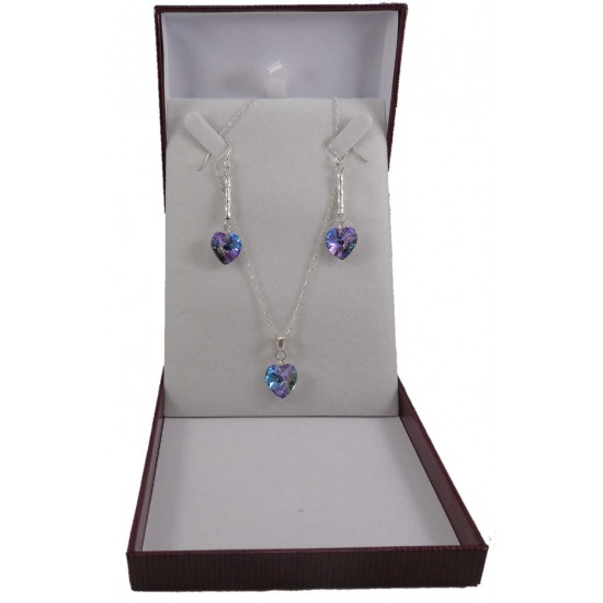 CONJUNTO PLATA CRISTAL AUSTRIACO CONJUNTO PLATA CRISTAL AUSTRIACO